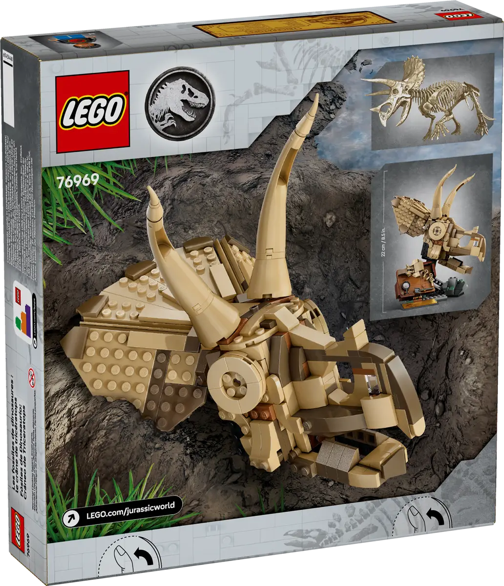 LEGO-Jurassic-World-Dinosaurfossiler-Triceratops-Kranium-76969
