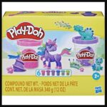 Play-Doh Pack de 6 Pâte paillette à modeler