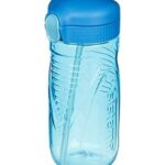 Bouteille À Boire Avec Paille Bleue