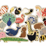 Aimants En Bois - Animaux (36 Pièces)